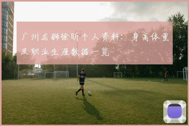 广州龙狮徐昕个人资料:身高体重及职业生涯数据一览